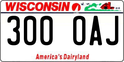 WI license plate 300OAJ