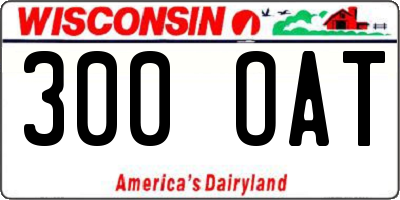 WI license plate 300OAT