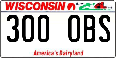 WI license plate 300OBS