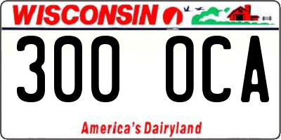 WI license plate 300OCA