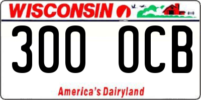 WI license plate 300OCB