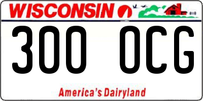 WI license plate 300OCG
