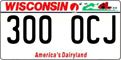 WI license plate 300OCJ