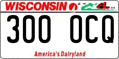 WI license plate 300OCQ