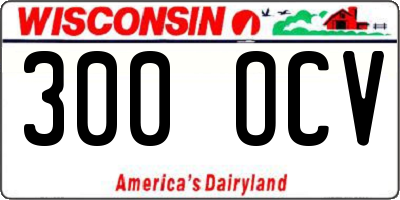 WI license plate 300OCV