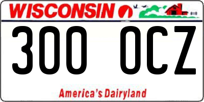 WI license plate 300OCZ