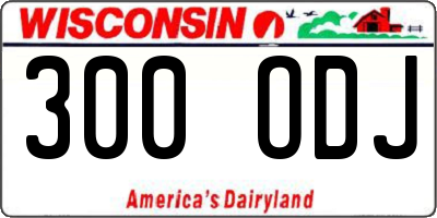 WI license plate 300ODJ