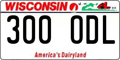 WI license plate 300ODL