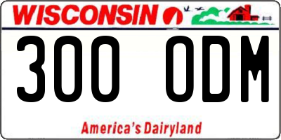 WI license plate 300ODM