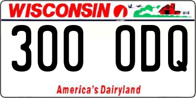 WI license plate 300ODQ