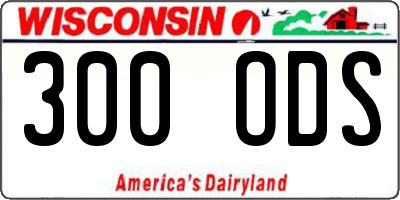 WI license plate 300ODS