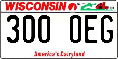 WI license plate 300OEG