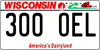 WI license plate 300OEL