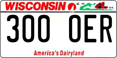 WI license plate 300OER