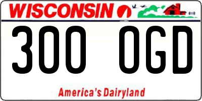 WI license plate 300OGD