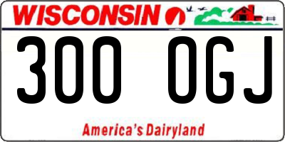 WI license plate 300OGJ