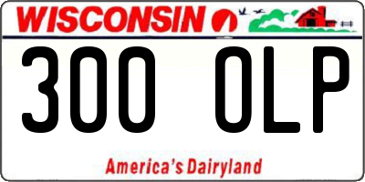 WI license plate 300OLP