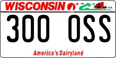WI license plate 300OSS