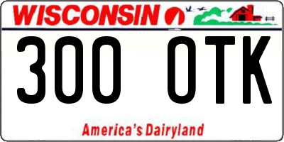 WI license plate 300OTK