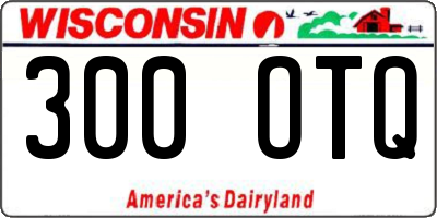 WI license plate 300OTQ