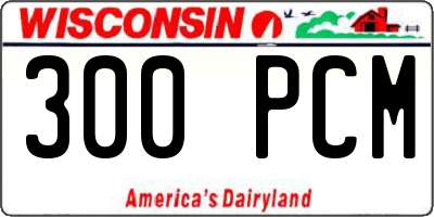 WI license plate 300PCM