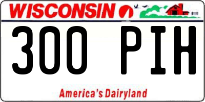 WI license plate 300PIH
