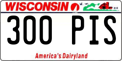WI license plate 300PIS