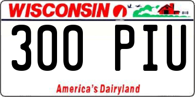 WI license plate 300PIU