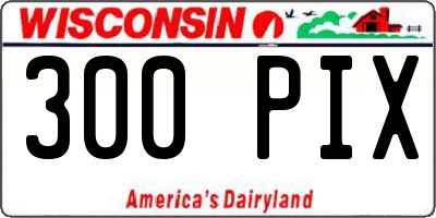 WI license plate 300PIX