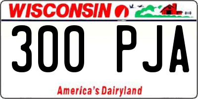 WI license plate 300PJA