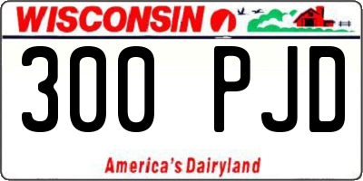 WI license plate 300PJD