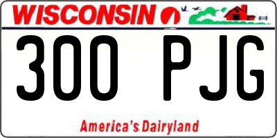 WI license plate 300PJG