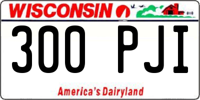 WI license plate 300PJI