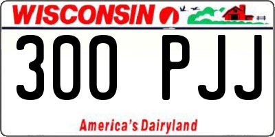 WI license plate 300PJJ