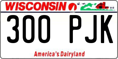 WI license plate 300PJK