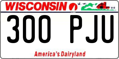 WI license plate 300PJU