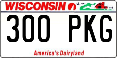 WI license plate 300PKG