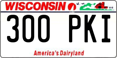 WI license plate 300PKI