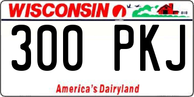 WI license plate 300PKJ