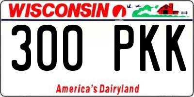 WI license plate 300PKK