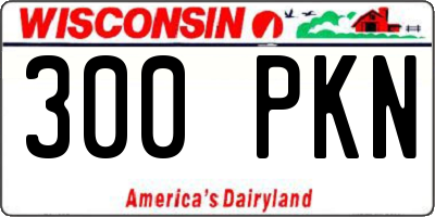 WI license plate 300PKN