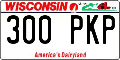 WI license plate 300PKP