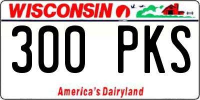WI license plate 300PKS