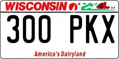 WI license plate 300PKX