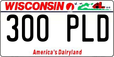WI license plate 300PLD