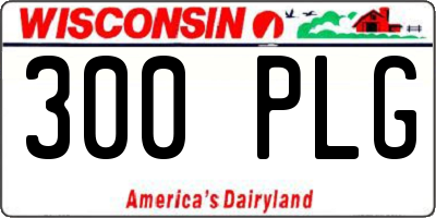 WI license plate 300PLG