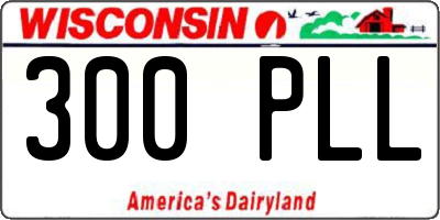 WI license plate 300PLL