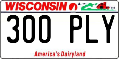 WI license plate 300PLY