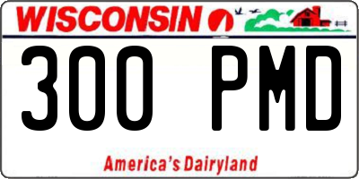WI license plate 300PMD