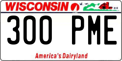 WI license plate 300PME